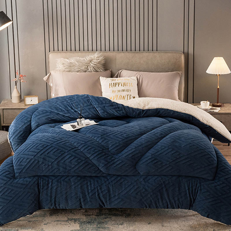 Ownkoti Thick Sherpa Winter Blanket with Quilt Core