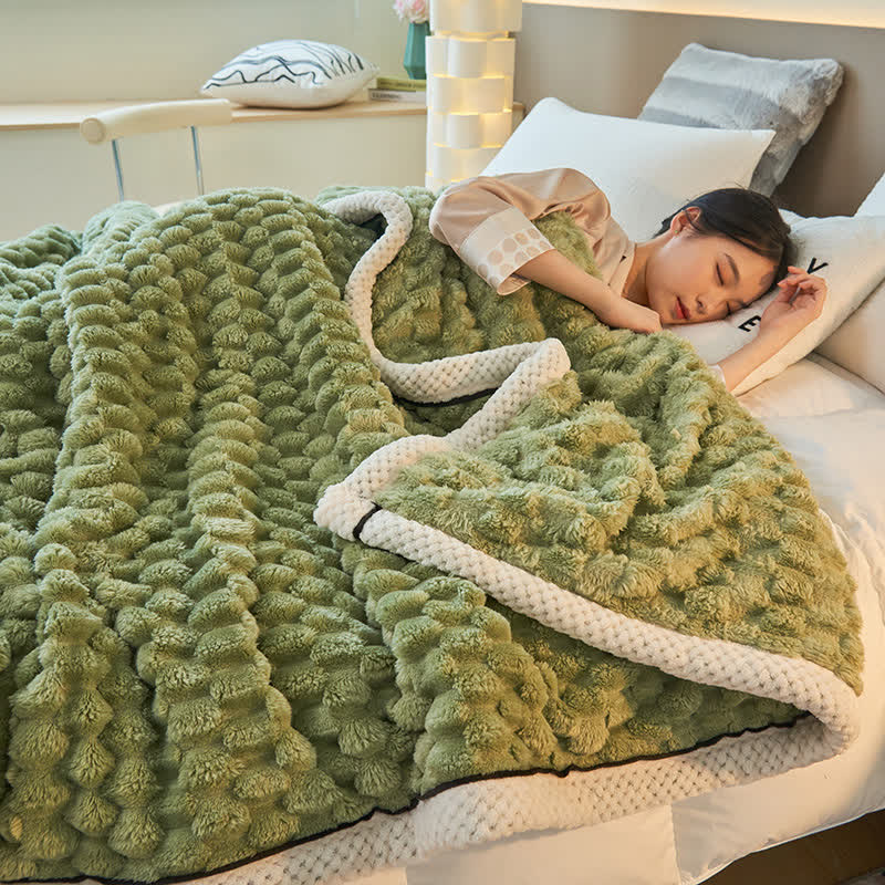 Ownkoti Thick Coral Fleece Reversible Throw Blanket - image 17