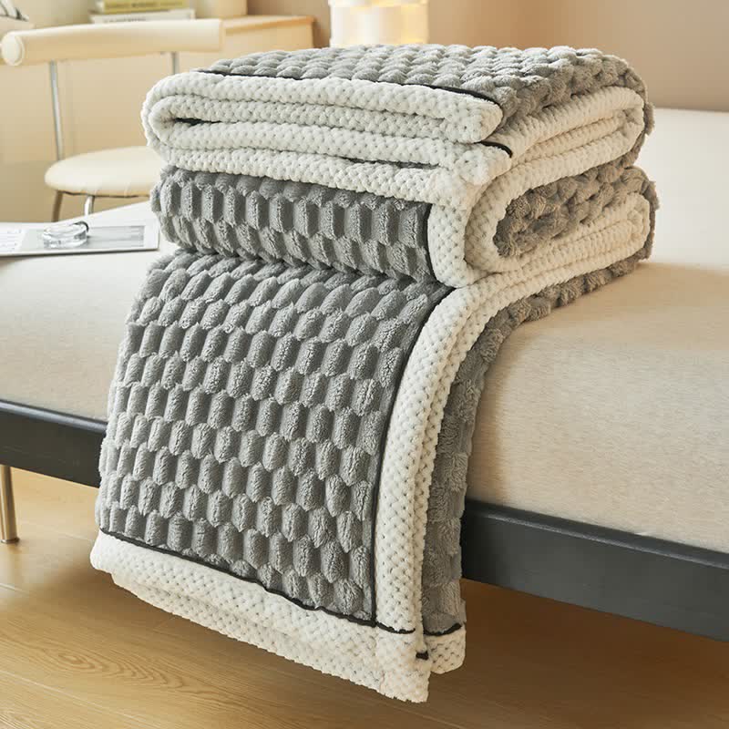 Ownkoti Thick Coral Fleece Reversible Throw Blanket - image 4
