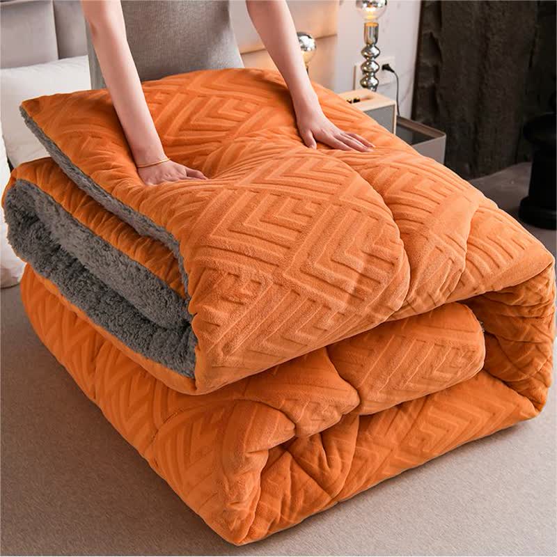 Ownkoti Thick Sherpa Winter Blanket with Quilt Core