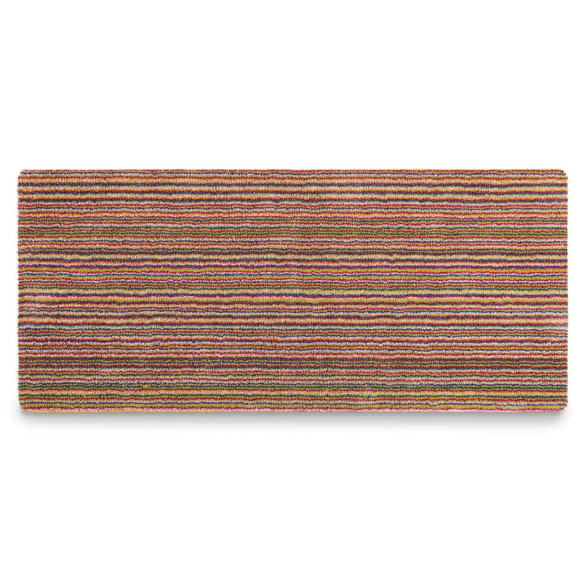 Candy Bright Runner - a 100% recycled material runner featuring a colourful striped pattern.