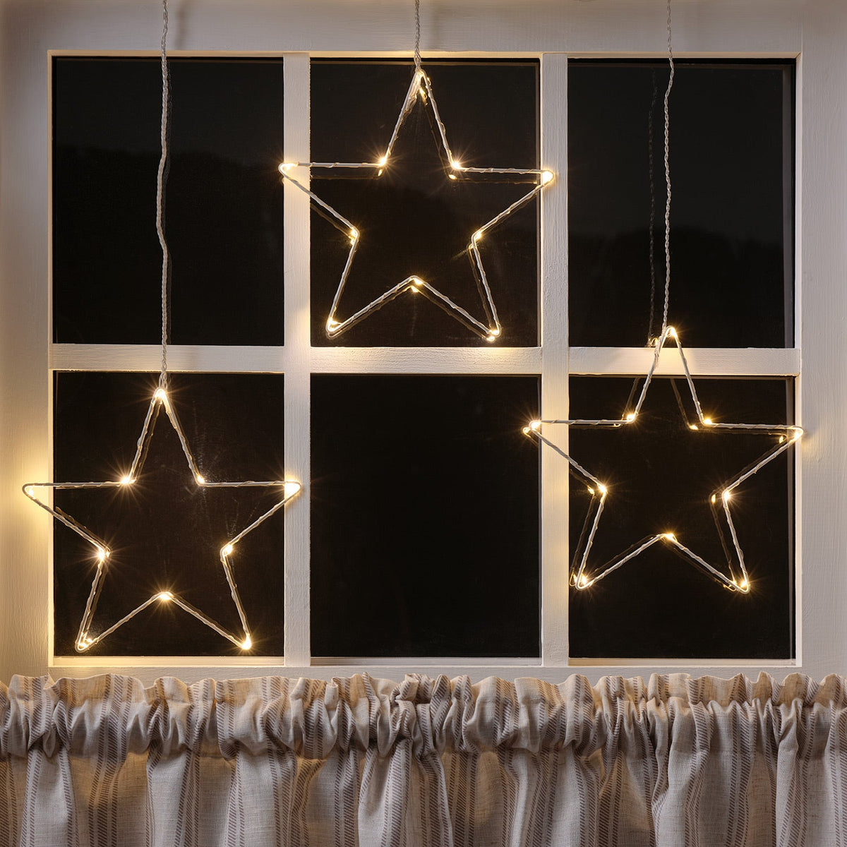Orla | Battery Star Trio Christmas Window Light With Timer