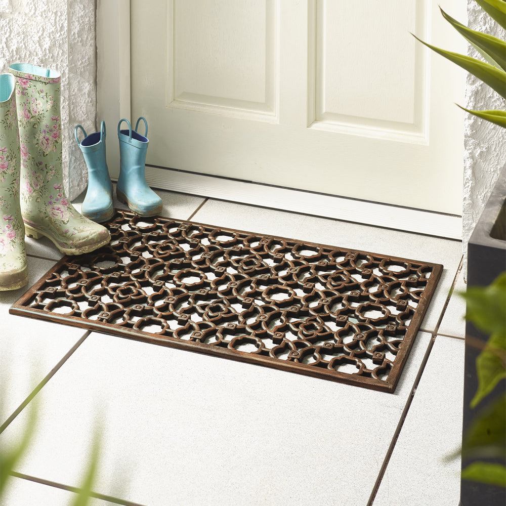Rubber Scraper Cast Iron Effect Doormat 2