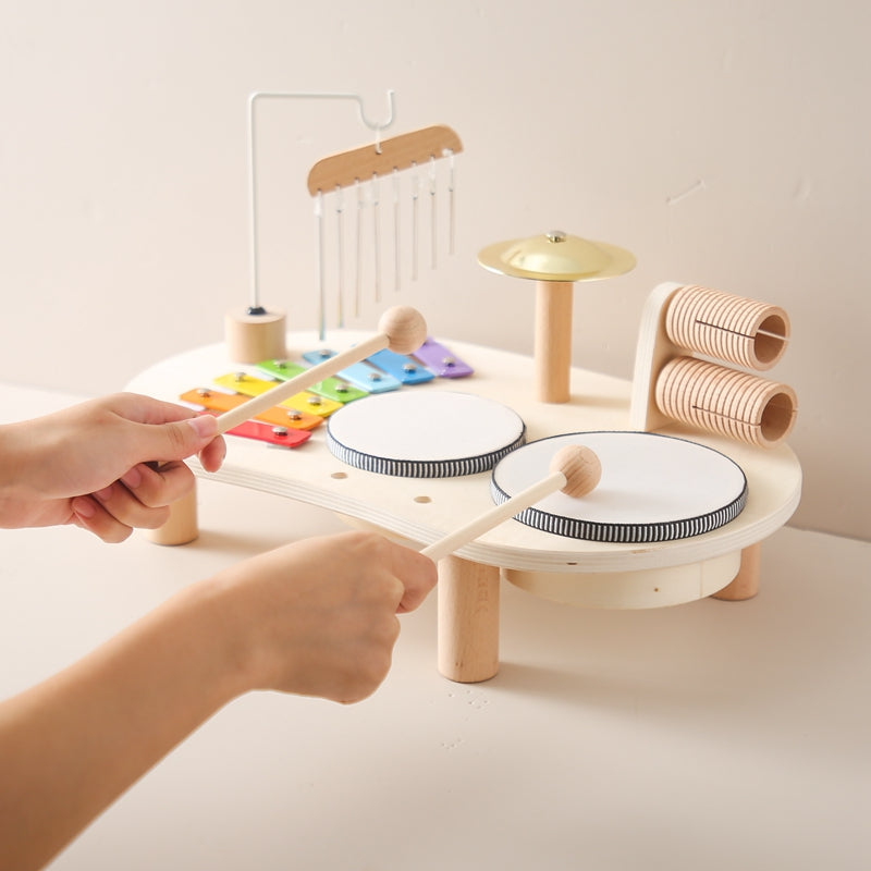 Musical Learning Table Multi-Instrument Wooden Activity Set - Product example