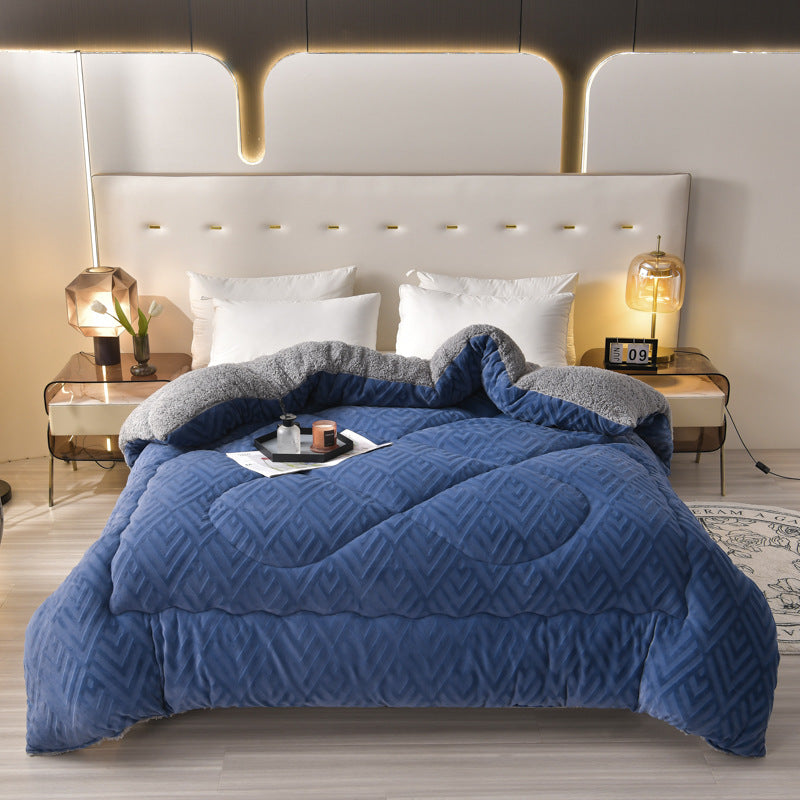 Ownkoti Thick Sherpa Winter Blanket with Quilt Core