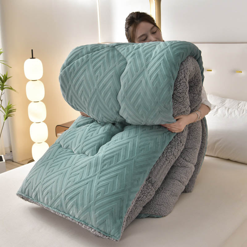 Ownkoti Thick Sherpa Winter Blanket with Quilt Core
