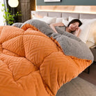 Ownkoti Thick Sherpa Winter Blanket with Quilt Core