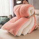 Ownkoti Thick Sherpa Winter Blanket with Quilt Core