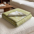 Ownkoti Soft Green Floral Reversible Cotton Quilt - image 4