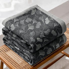 Ownkoti Grey‑Black Ginkgo Leaf Cotton Blanket - image 7