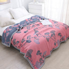 Ownkoti Ginkgo Leaf Cotton Gauze Reversible Quilt - Pink - Queen - image 14