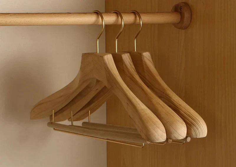 Aurelia Wooden Hangers | Premium Camphor Wood, Wide Shoulder Design 3