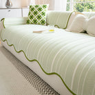 Aurivelle Herringbone Scallop Edge Sofa Cover