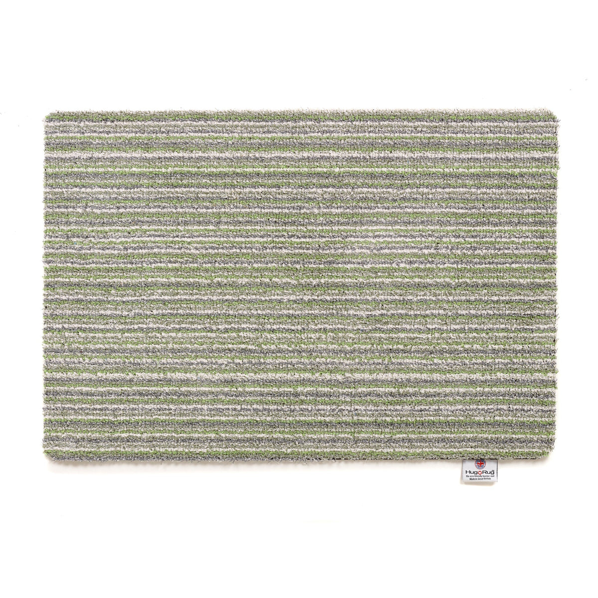 Candy Green Striped Washable Doormat 1