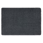 Charcoal Washable Rug in a solid dark grey colour, fully machine washable.
