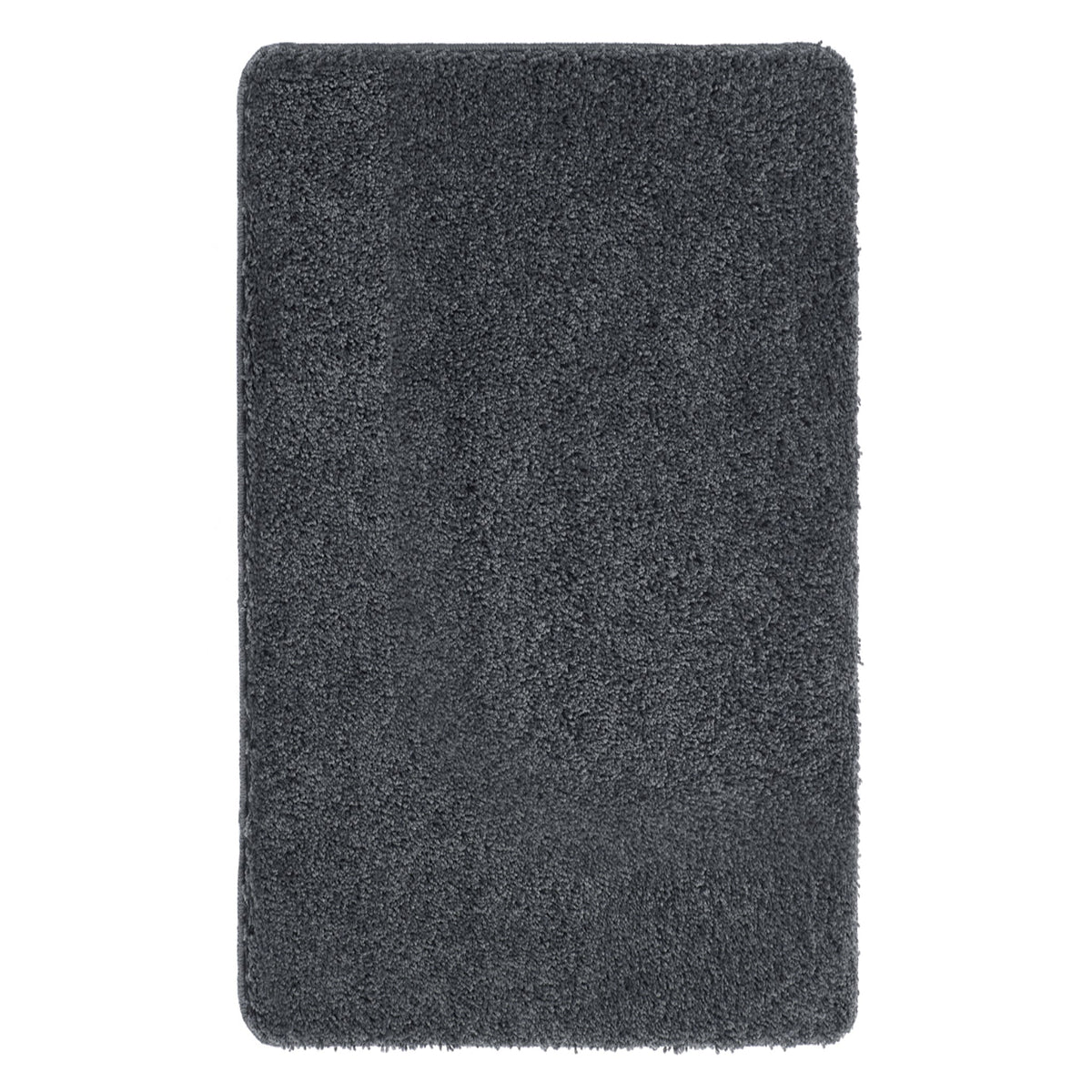 Charcoal Washable Rug in a solid dark grey colour, fully machine washable.