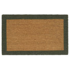 Printed Coir Border Green Doormat- made from recycled materials featuring a green border.