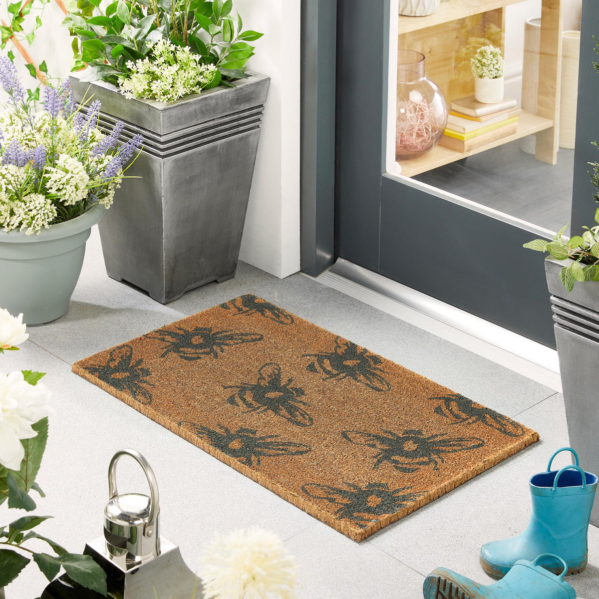 Lowry | Coir Doormat With Buzzy Bees Print