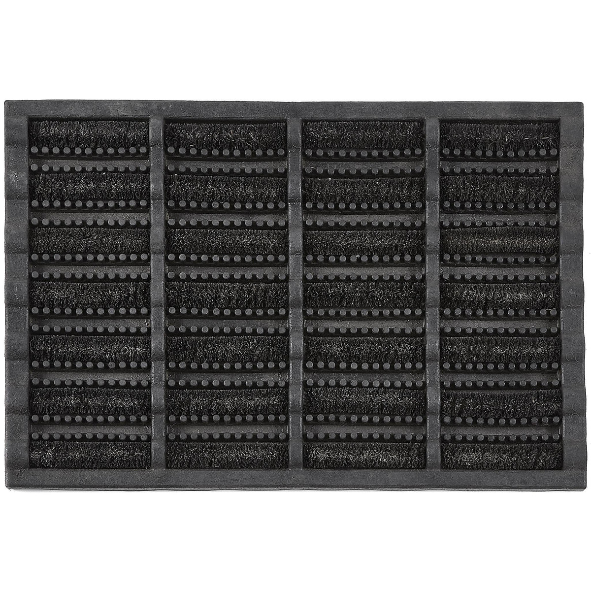 Hadley | Black Coir Scraper Doormat With Rubber Base