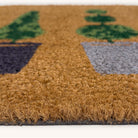 Topiary Coir Doormat - a 100% recycled material coir doormat featuring 5 potted plants.