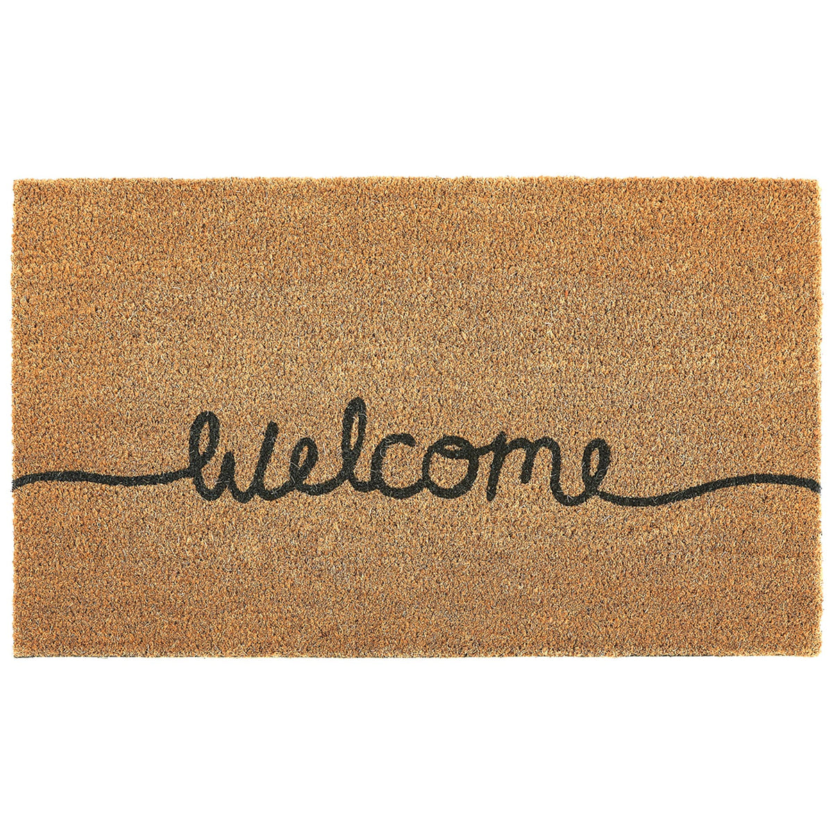 Ansel | Coir Welcome Doormat With Black Lettering