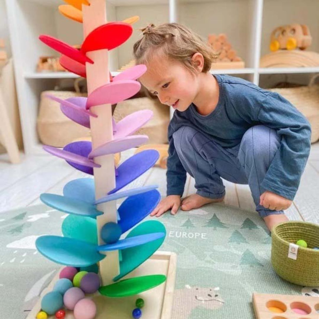 Wooden Rainbow Sound Tower  Educational Sensory Play Set - Product example