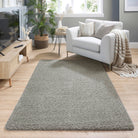 Ghost Grey Washable Rug in a solid grey colour, fully machine washable.