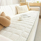 Plush Pleated Edges Sofa Cover