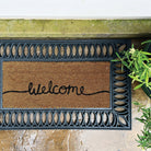 Fenwick | Rubber Scraper Doormat Frame With Cut Out Leaf Border