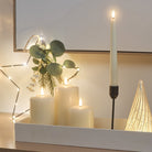 Sable | Set Of 3 Ivory Wax LED Flameless Pillar Candles With Remote