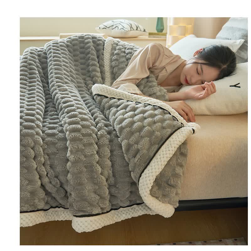 Ownkoti Thick Coral Fleece Reversible Throw Blanket - image 2